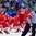 GANGNEUNG, SOUTH KOREA - FEBRUARY 25: Team Olympic Athletes from Russia celebrates after an overtime win over Team Germany during gold medal round action at the PyeongChang 2018 Olympic Winter Games. (Photo by Matt Zambonin/HHOF-IIHF Images)

